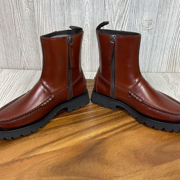 HEREU Studio Andreu Low Calf Zipped Boot Chelsea Boot NIB Russet Color Size 35EU - Picture 10 of 16